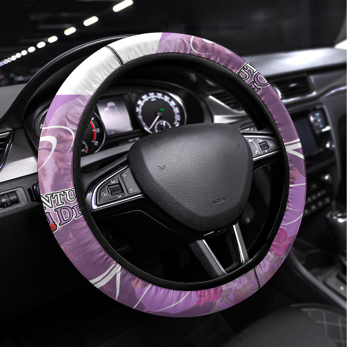 Kentucky Racing Horses Derby Hat Girl Steering Wheel Cover Purple Color - Wonder Print Shop