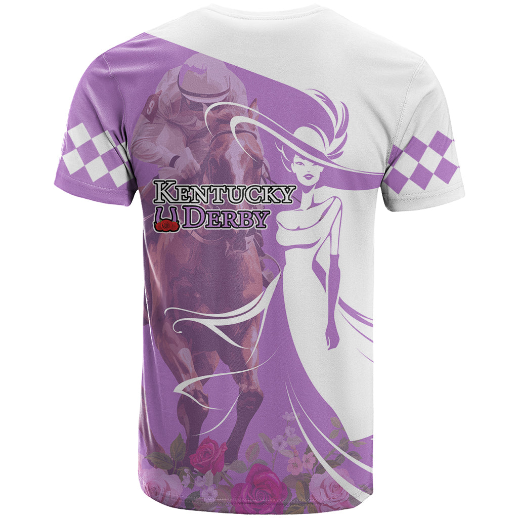 Kentucky Racing Horses Derby Hat Girl T Shirt Purple Color - Wonder Print Shop
