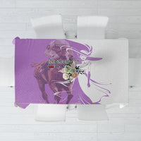 Kentucky Racing Horses Derby Hat Girl Tablecloth Purple Color - Wonder Print Shop