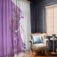 Kentucky Racing Horses Derby Hat Girl Window Curtain Purple Color - Wonder Print Shop