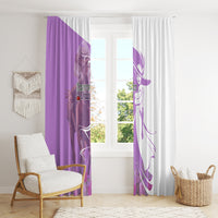 Kentucky Racing Horses Derby Hat Girl Window Curtain Purple Color - Wonder Print Shop