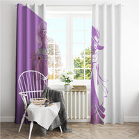 Kentucky Racing Horses Derby Hat Girl Window Curtain Purple Color - Wonder Print Shop