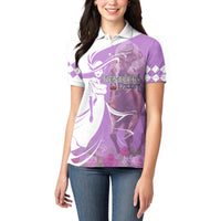 Kentucky Racing Horses Derby Hat Girl Women Polo Shirt Purple Color - Wonder Print Shop