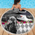 Kentucky Racing Horses Derby Hat Lady Beach Blanket Churchill Downs and Roses Grayscale - Wonder Print Shop