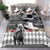 Kentucky Racing Horses Derby Hat Lady Bedding Set Churchill Downs and Roses Grayscale - Wonder Print Shop