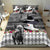 Kentucky Racing Horses Derby Hat Lady Bedding Set Churchill Downs and Roses Grayscale - Wonder Print Shop