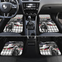 Kentucky Racing Horses Derby Hat Lady Car Mats Churchill Downs and Roses Grayscale - Wonder Print Shop