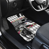 Kentucky Racing Horses Derby Hat Lady Car Mats Churchill Downs and Roses Grayscale - Wonder Print Shop