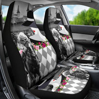 Kentucky Racing Horses Derby Hat Lady Car Seat Cover Churchill Downs and Roses Grayscale - Wonder Print Shop
