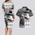 Kentucky Racing Horses Derby Hat Lady Couples Matching Long Sleeve Bodycon Dress and Hawaiian Shirt Churchill Downs and Roses Grayscale - Wonder Print Shop