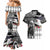 Kentucky Racing Horses Derby Hat Lady Couples Matching Mermaid Dress and Hawaiian Shirt Churchill Downs and Roses Grayscale - Wonder Print Shop