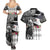 Kentucky Racing Horses Derby Hat Lady Couples Matching Summer Maxi Dress and Hawaiian Shirt Churchill Downs and Roses Grayscale - Wonder Print Shop