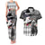 Kentucky Racing Horses Derby Hat Lady Couples Matching Tank Maxi Dress and Hawaiian Shirt Churchill Downs and Roses Grayscale - Wonder Print Shop