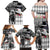 Kentucky Racing Horses Derby Hat Lady Family Matching Off Shoulder Maxi Dress and Hawaiian Shirt Churchill Downs and Roses Grayscale - Wonder Print Shop