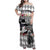 Kentucky Racing Horses Derby Hat Lady Family Matching Off Shoulder Maxi Dress and Hawaiian Shirt Churchill Downs and Roses Grayscale - Wonder Print Shop