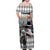 Kentucky Racing Horses Derby Hat Lady Family Matching Off Shoulder Maxi Dress and Hawaiian Shirt Churchill Downs and Roses Grayscale - Wonder Print Shop