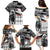 Kentucky Racing Horses Derby Hat Lady Family Matching Puletasi and Hawaiian Shirt Churchill Downs and Roses Grayscale - Wonder Print Shop