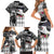 Kentucky Racing Horses Derby Hat Lady Family Matching Short Sleeve Bodycon Dress and Hawaiian Shirt Churchill Downs and Roses Grayscale - Wonder Print Shop