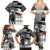 Kentucky Racing Horses Derby Hat Lady Family Matching Summer Maxi Dress and Hawaiian Shirt Churchill Downs and Roses Grayscale - Wonder Print Shop