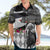 Kentucky Racing Horses Derby Hat Lady Hawaiian Shirt Churchill Downs and Roses Grayscale - Wonder Print Shop
