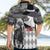 Kentucky Racing Horses Derby Hat Lady Hawaiian Shirt Churchill Downs and Roses Grayscale - Wonder Print Shop