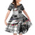 Kentucky Racing Horses Derby Hat Lady Kid Short Sleeve Dress Churchill Downs and Roses Grayscale - Wonder Print Shop