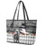 Kentucky Racing Horses Derby Hat Lady Leather Tote Bag Churchill Downs and Roses Grayscale - Wonder Print Shop