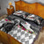 Kentucky Racing Horses Derby Hat Lady Quilt Bed Set Churchill Downs and Roses Grayscale - Wonder Print Shop