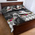 Kentucky Racing Horses Derby Hat Lady Quilt Bed Set Churchill Downs and Roses Grayscale - Wonder Print Shop