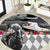 Kentucky Racing Horses Derby Hat Lady Round Carpet Churchill Downs and Roses Grayscale