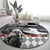 Kentucky Racing Horses Derby Hat Lady Round Carpet Churchill Downs and Roses Grayscale
