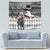 Kentucky Racing Horses Derby Hat Lady Tapestry Churchill Downs and Roses Grayscale - Wonder Print Shop