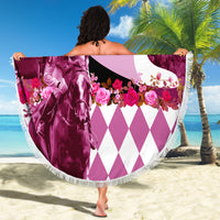 Kentucky Racing Horses Derby Hat Lady Beach Blanket Churchill Downs and Roses Pink Out - Wonder Print Shop