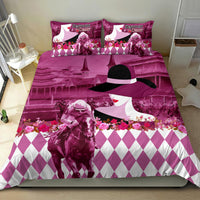 Kentucky Racing Horses Derby Hat Lady Bedding Set Churchill Downs and Roses Pink Out - Wonder Print Shop