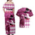 Kentucky Racing Horses Derby Hat Lady Couples Matching Off Shoulder Maxi Dress and Hawaiian Shirt Churchill Downs and Roses Pink Out - Wonder Print Shop