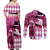 Kentucky Racing Horses Derby Hat Lady Couples Matching Off Shoulder Maxi Dress and Long Sleeve Button Shirt Churchill Downs and Roses Pink Out - Wonder Print Shop