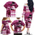 Kentucky Racing Horses Derby Hat Lady Family Matching Off The Shoulder Long Sleeve Dress and Hawaiian Shirt Churchill Downs and Roses Pink Out - Wonder Print Shop
