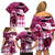 Kentucky Racing Horses Derby Hat Lady Family Matching Off Shoulder Short Dress and Hawaiian Shirt Churchill Downs and Roses Pink Out - Wonder Print Shop