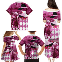 Kentucky Racing Horses Derby Hat Lady Family Matching Puletasi and Hawaiian Shirt Churchill Downs and Roses Pink Out - Wonder Print Shop