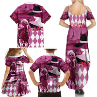 Kentucky Racing Horses Derby Hat Lady Family Matching Summer Maxi Dress and Hawaiian Shirt Churchill Downs and Roses Pink Out - Wonder Print Shop