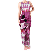 Kentucky Racing Horses Derby Hat Lady Family Matching Tank Maxi Dress and Hawaiian Shirt Churchill Downs and Roses Pink Out - Wonder Print Shop