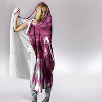 Kentucky Racing Horses Derby Hat Lady Hooded Blanket Churchill Downs and Roses Pink Out