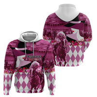 Kentucky Racing Horses Derby Hat Lady Hoodie Churchill Downs and Roses Pink Out - Wonder Print Shop