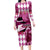 Kentucky Racing Horses Derby Hat Lady Long Sleeve Bodycon Dress Churchill Downs and Roses Pink Out - Wonder Print Shop