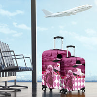 Kentucky Racing Horses Derby Hat Lady Luggage Cover Churchill Downs and Roses Pink Out - Wonder Print Shop