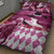 Kentucky Racing Horses Derby Hat Lady Quilt Bed Set Churchill Downs and Roses Pink Out