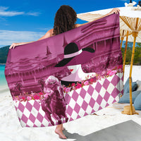 Kentucky Racing Horses Derby Hat Lady Sarong Churchill Downs and Roses Pink Out - Wonder Print Shop