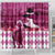 Kentucky Racing Horses Derby Hat Lady Shower Curtain Churchill Downs and Roses Pink Out