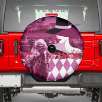 Kentucky Racing Horses Derby Hat Lady Spare Tire Cover Churchill Downs and Roses Pink Out - Wonder Print Shop