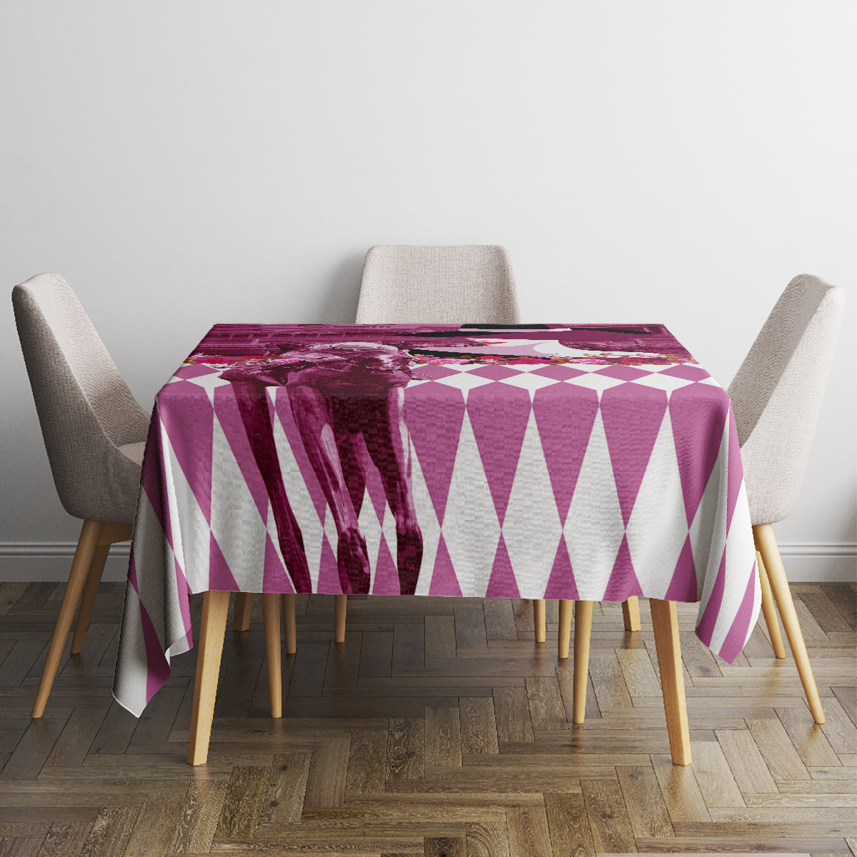 Kentucky Racing Horses Derby Hat Lady Tablecloth Churchill Downs and Roses Pink Out - Wonder Print Shop